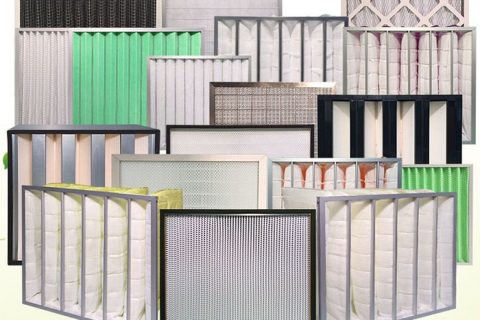gmp洁净室初效过滤器、中效、高效的三级过滤空气净化系统